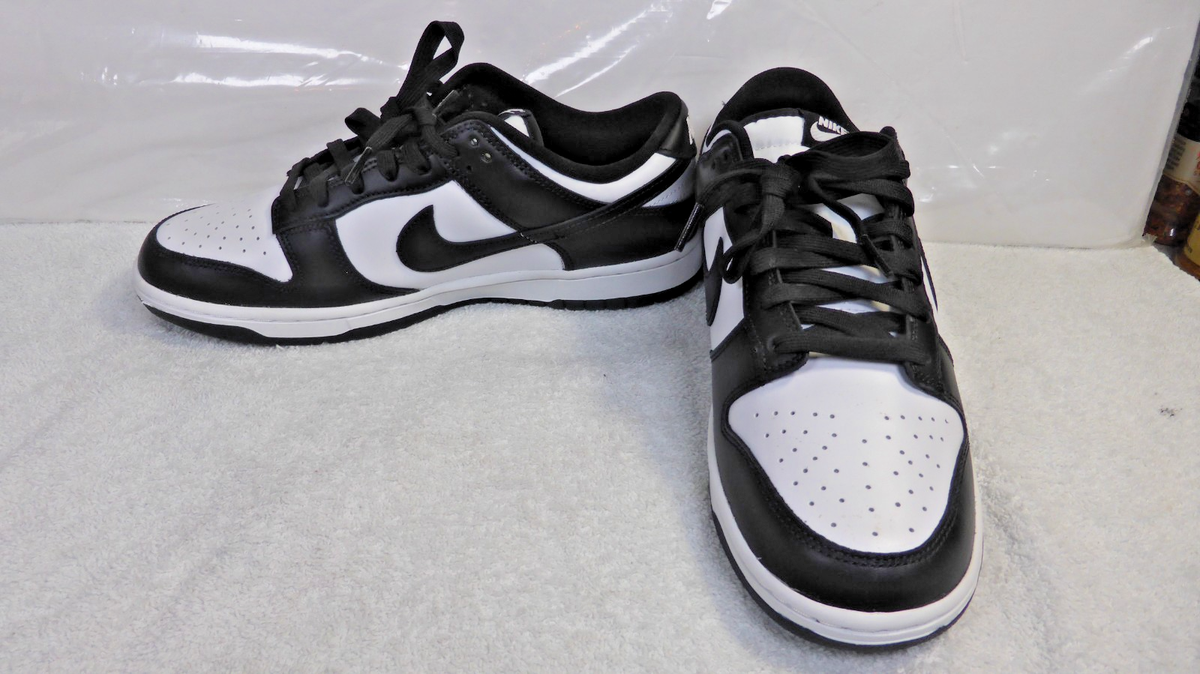 Nike dunk low Men’s size 10.5 chenille swoosh black grey fog panda white rare og Nike Dunk Low Chenille Swoosh Black Grey | DQ7683-001 | Laced main image 2