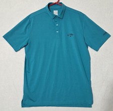 Callaway Opti-Dri Rogue Performance Golf Polo Short Sleeve Shirt Teal Men's sz M