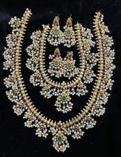 Indian Bollywood Bridal PartyWear GoldPlated Long Short Set Weding Women JL69