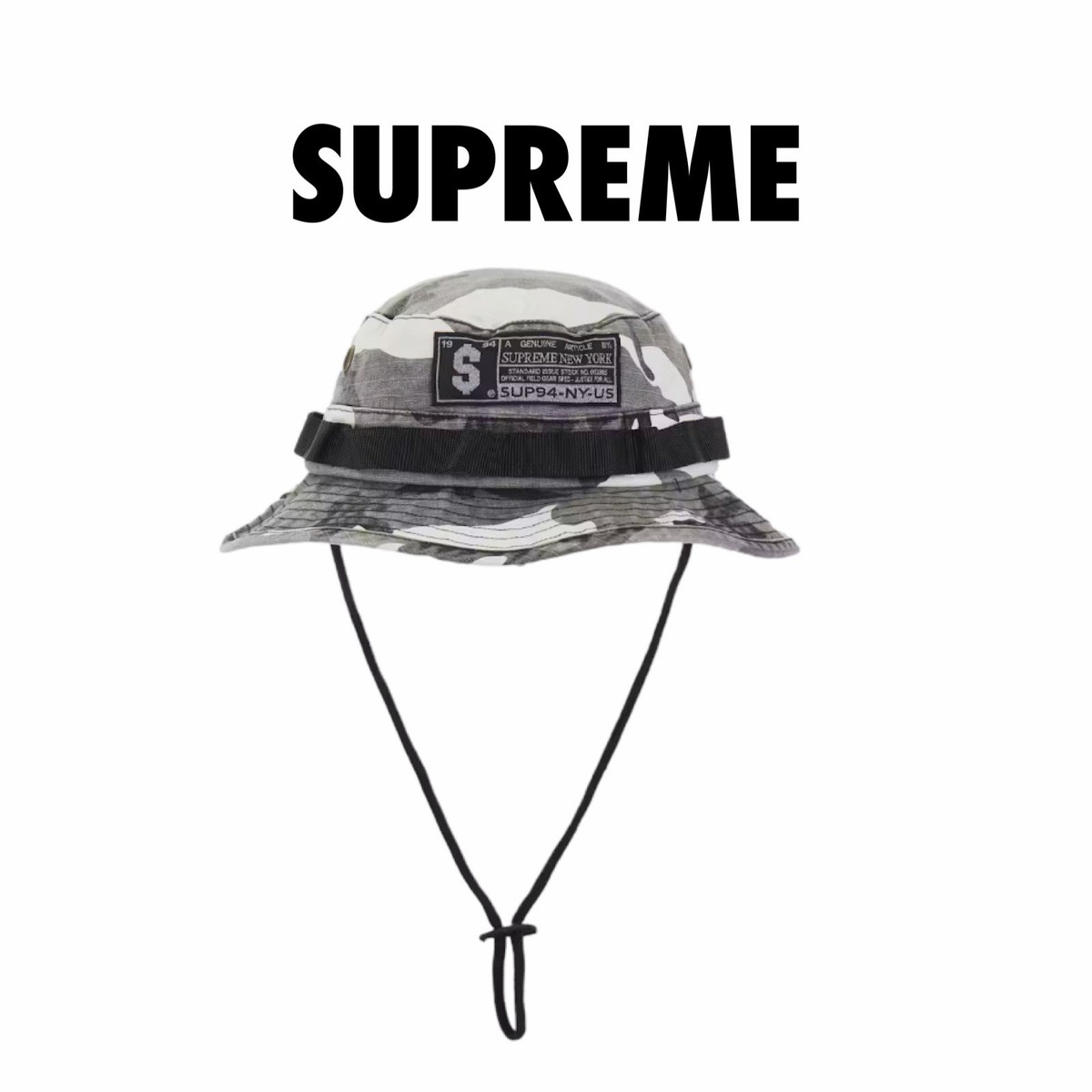 SUPREME MILITARY BOONIE FW25 Grey Camo SIZE M/L New | eBay