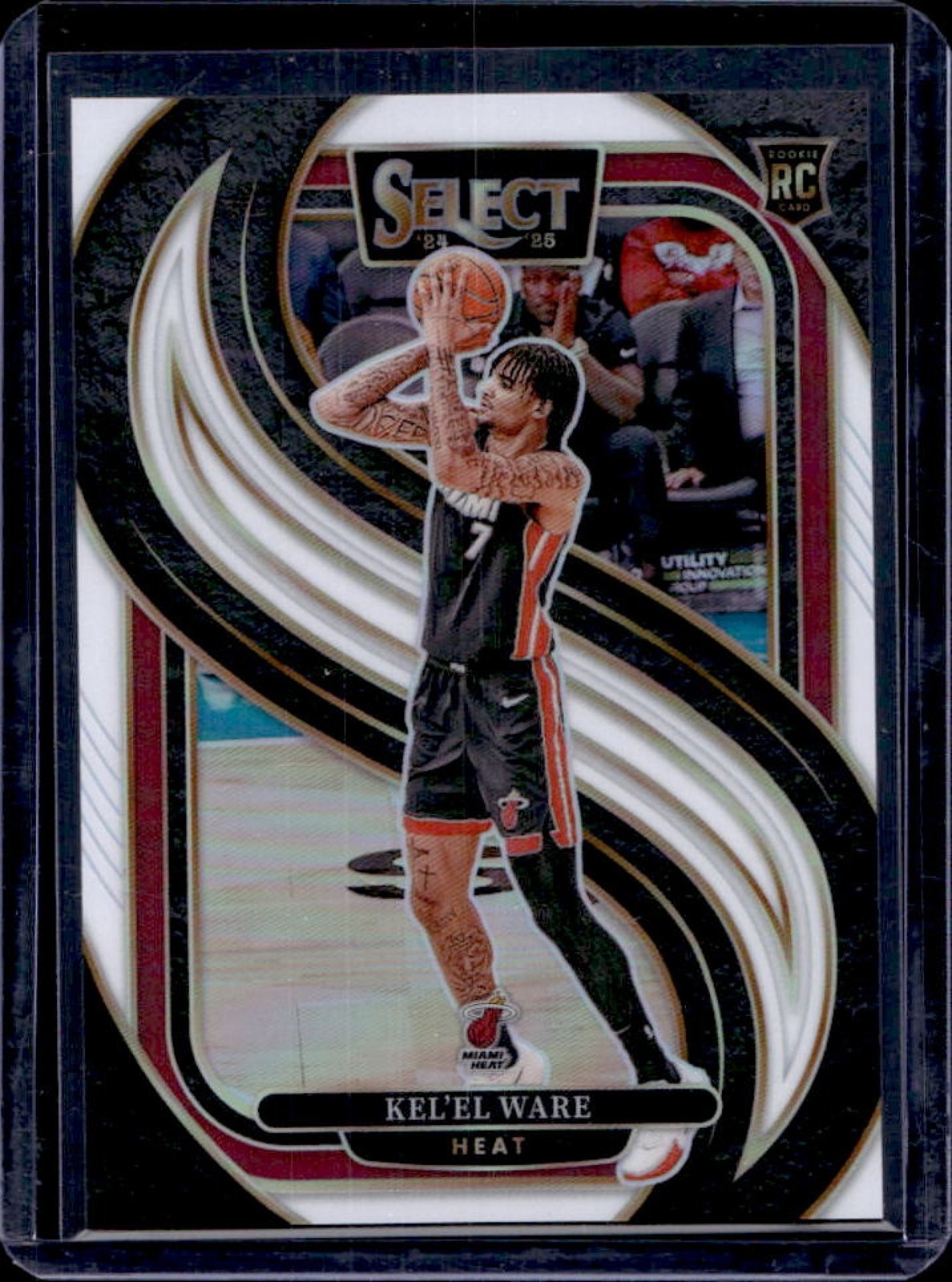 2024-25 Panini Select Kel'el Ware Premier RC White Prizm Rookie #/149 Heat