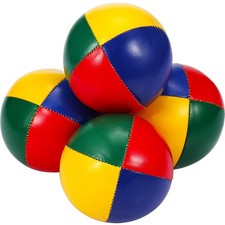 Gejoy 4 Pcs Juggling Balls for Beginners, Soft Multicolor Small,