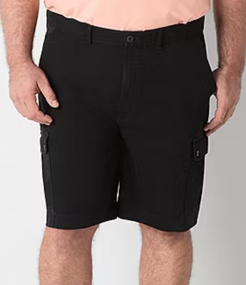 St. John's Bay Cargo Shorts Men Big & Tall 42 - 54 Black Comfort Stretch 10 &11''