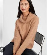 Aritzia Wilfred Free Women's Alpaca Wool Blend Beige Cowl Neck Sweater SZ Small