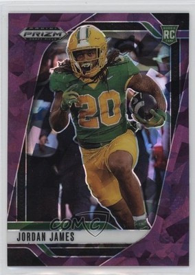 2025 Panini Prizm Draft Picks Purple Ice 5/199 Jordan James #98 Rookie RC hu1