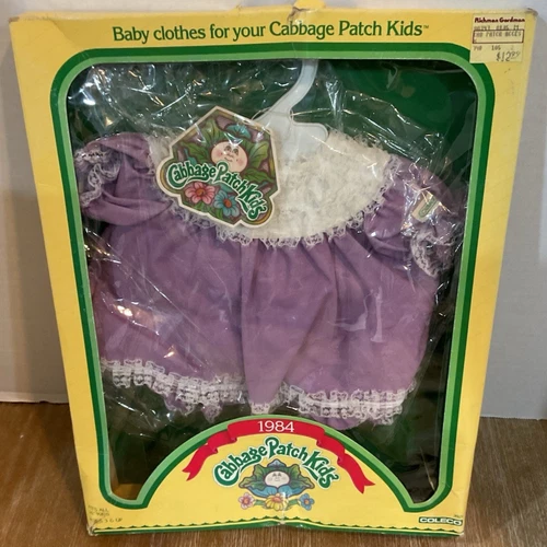 Vintage Cabbage Patch Kids Jesmar Purple Frilly Lace Dress Set Spain