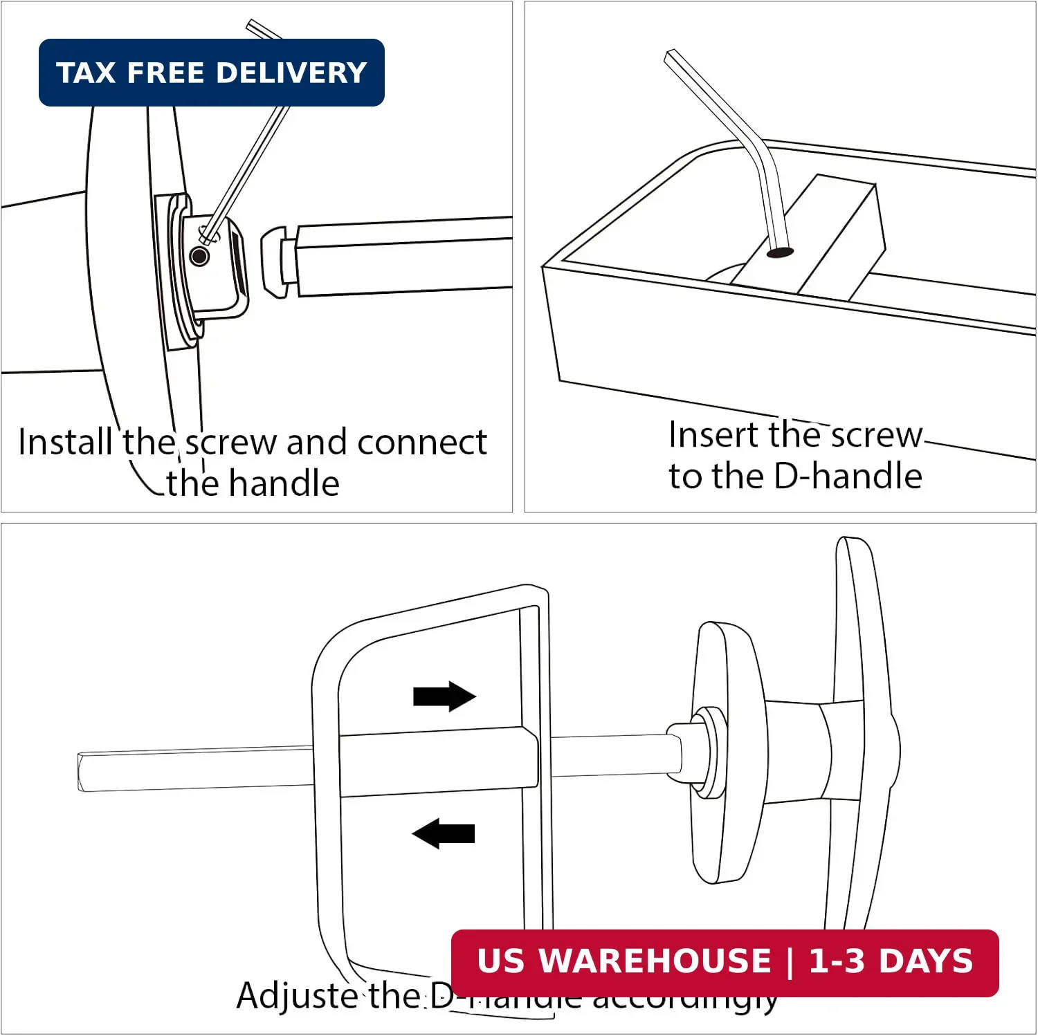 5 Keys Double Door Shed Hardware Kit - Includes Barrel Bolt, Latch, and ...