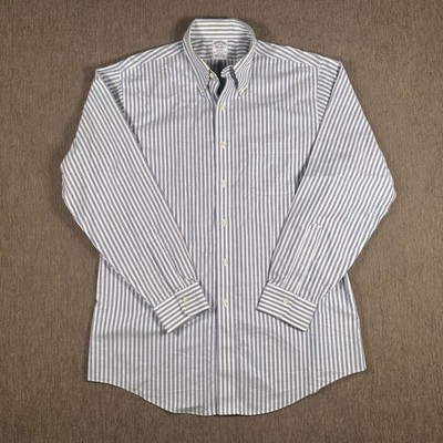 Brooks Brothers Regent Non-Iron Supima Cotton Striped Dress Shirt Mens 16-34