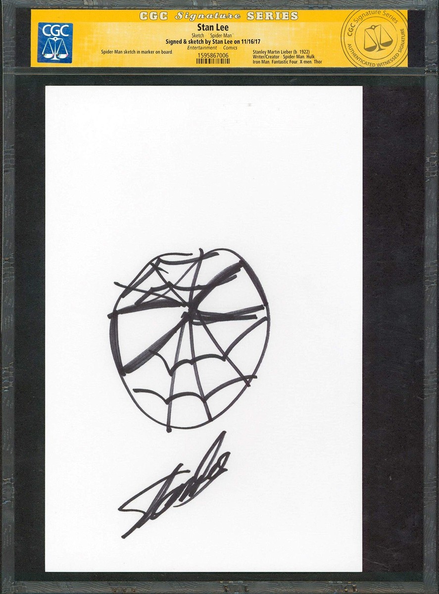 Stan Lee Marvel Authentic Signed 7x10.5 Spider-Man Hand