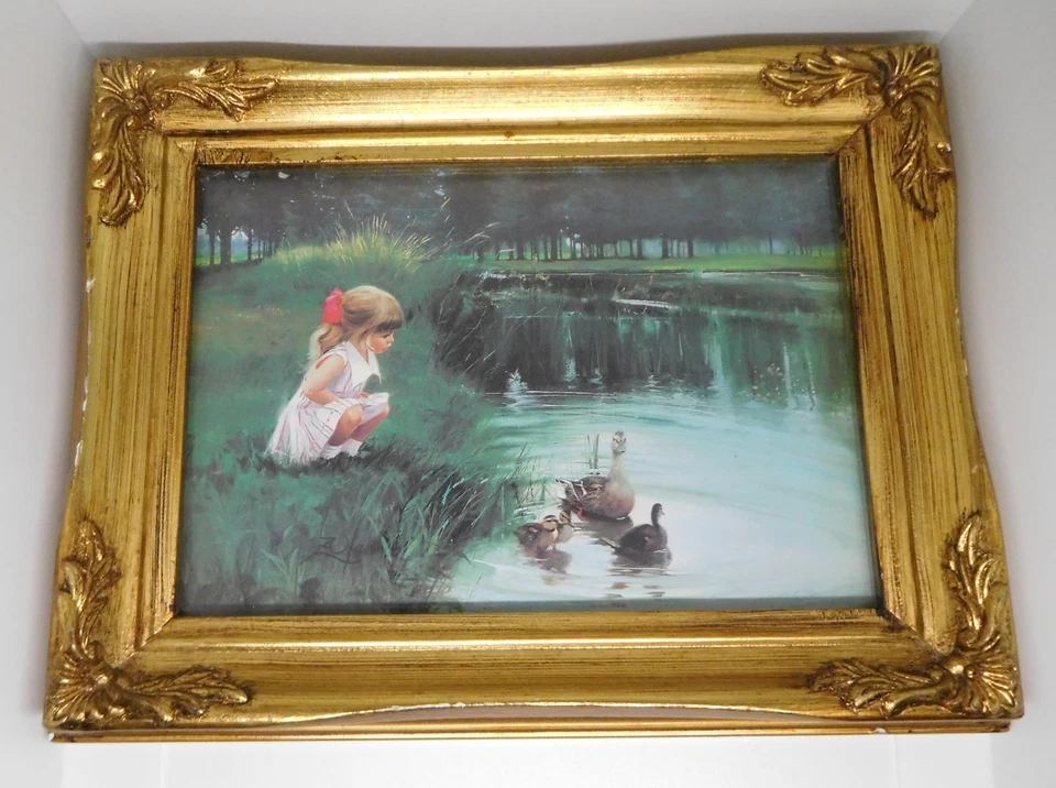 Lote de 2 Litografías Miniatura Donald Zolan - Enmarcadas Oro Ornamentado - 1991 Limitadas Foto 2 de 4