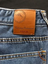 MEN'S TOMMY BAHAMA DENIM JEANS RELAX FIT MEDIUM BLUE WASH NICE! TRUE SIZE 36