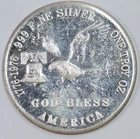 Vintage 1976 1oz .999 Silver Proof Like Eagle/Bell God Bless America Round