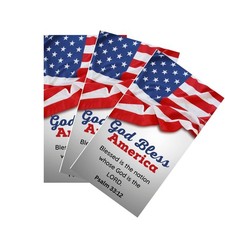 Biblebanz 50 American Flag Prayer Cards – God Bless America Psalm 33:12 |