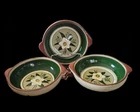 Vintage Stangl Star Flower 5" Lug Handle Soup Bowls Set Of 3