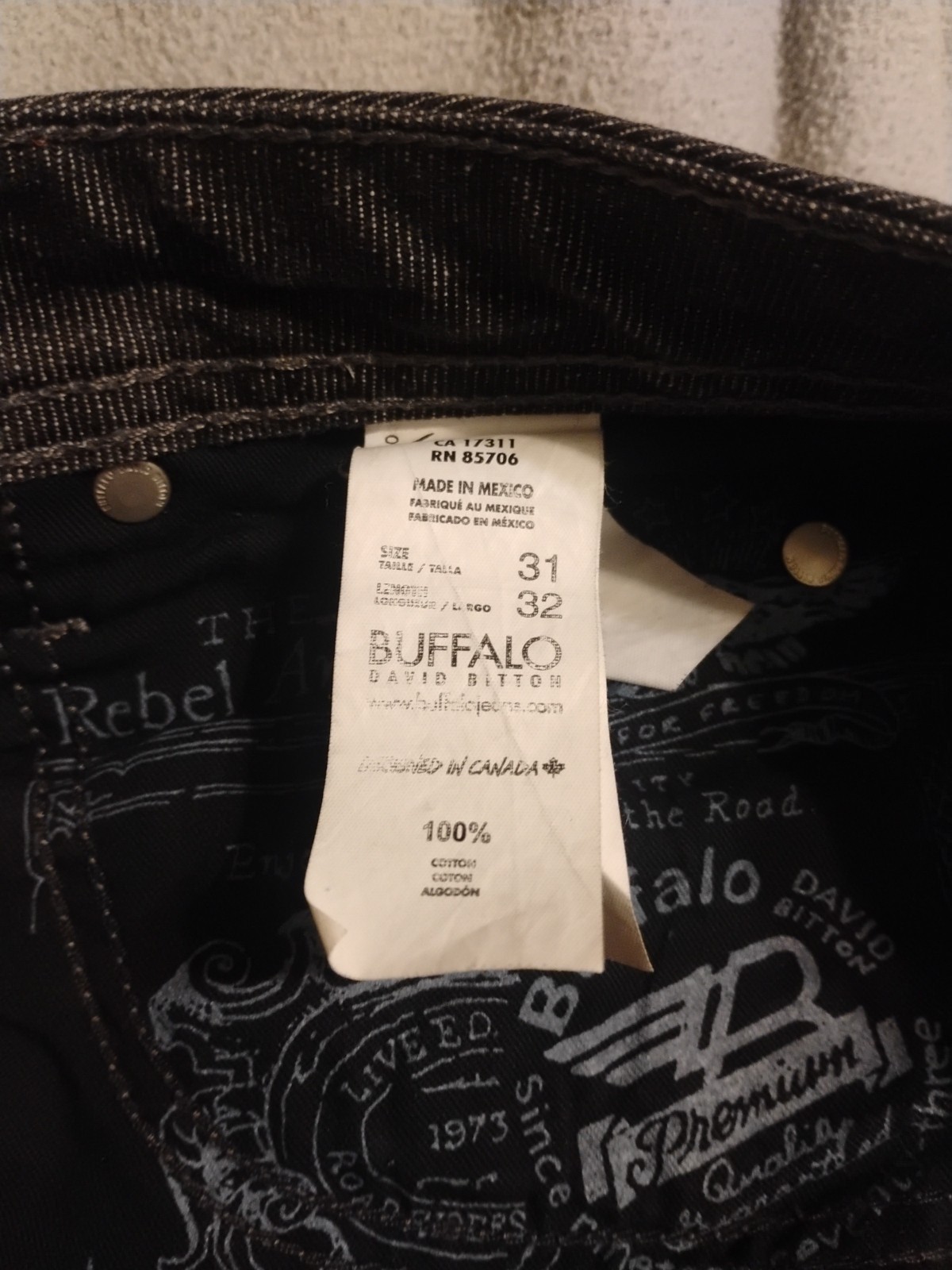 Buffalo David Bitton Driven Basic Straight Black … - image 5