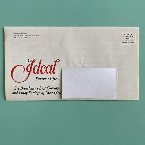 3 Panel Paper Flyer / Mailer 9”X4 An Ideal Husband The PETER HALL COMPANY -color - Picture 2 of 4
