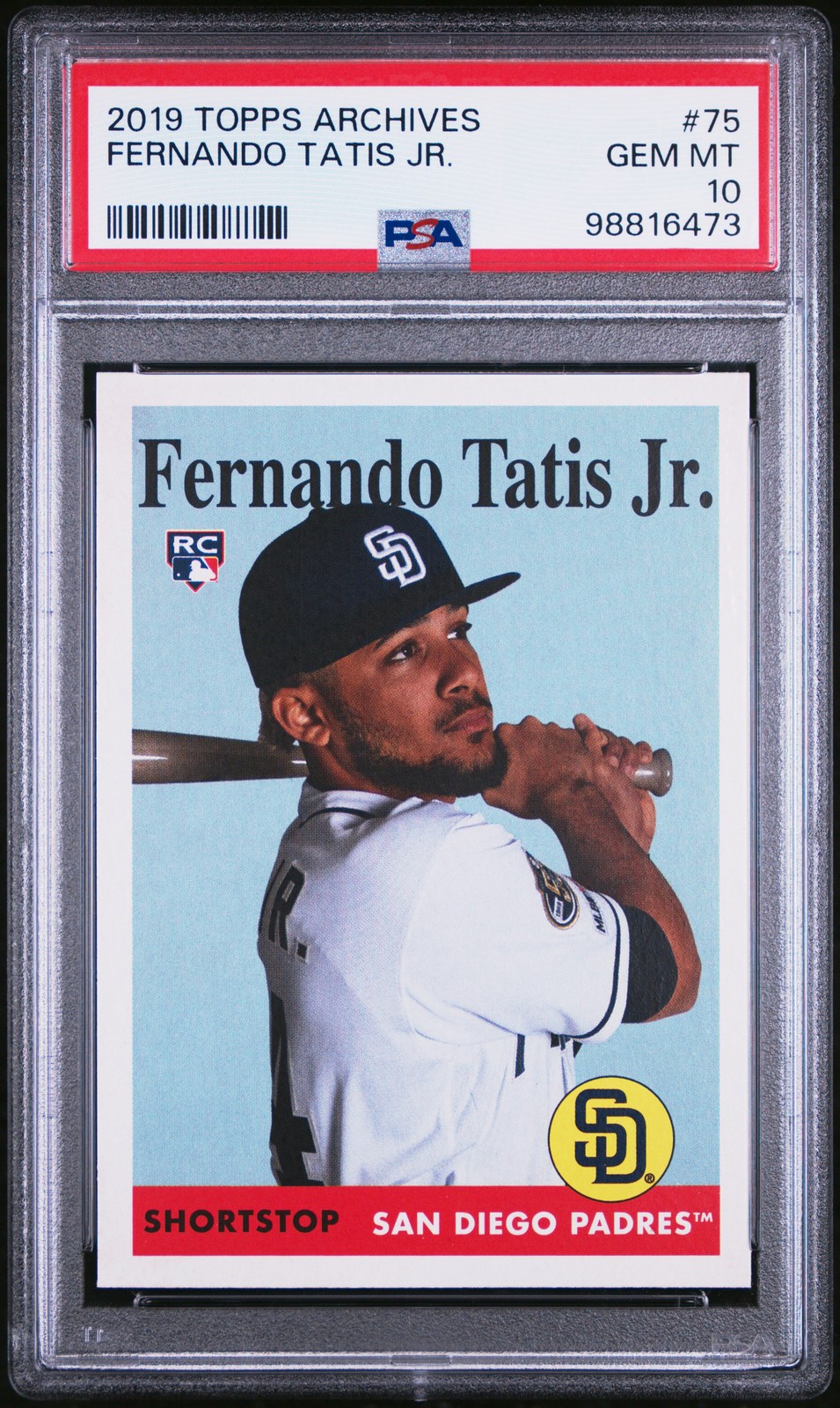 2019 TOPPS ARCHIVES #75 FERNANDO TATIS JR. ROOKIE RC PSA 10