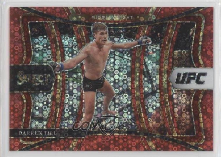 2021 Panini Select UFC Premier Level Red Disco Prizm /199 Darren Till #198 w5b