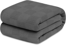 Avalon Bedding 100 Cotton Blankets King Size Thermal Blanket 108x90 -