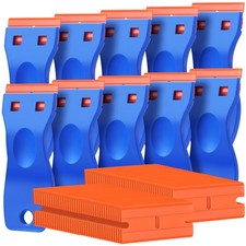 10 Pcs Razor Scraper with 100 Plastic Blades, 100 Blades