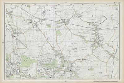 CHISLEHURST Eltham Mottingham Bromley Sidcup Füße Cray Catford. Speck 1906 Karte