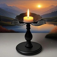 Kolumna Świecznik Dekoracja domu Rękodzieło Czarny Praktyczny styl retro