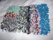 UNFINISHED Rag Rug Project- needs backing on 77 x 49 cm sewing