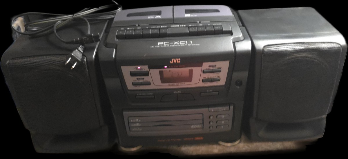 JVC PC-XC11 Vintage 1998 Boombox CD Cassette Player Component