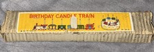 Vintage Birthday Candle Train w/ Original Box Ceramic Cake Topper  Complete Set