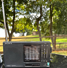 Sony ICF-SW10 Portable Shortwave Longwave MW FM Radio, Telescopic Antenna, Black