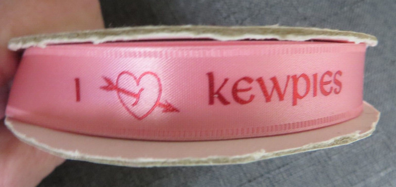 VINTAGE KEWPIE PINK SATIN RIBBON