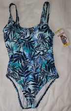 NEU! OP Ocean Pacific Badeanzug Damen Einteiler - Small - Tropical Leaf Print