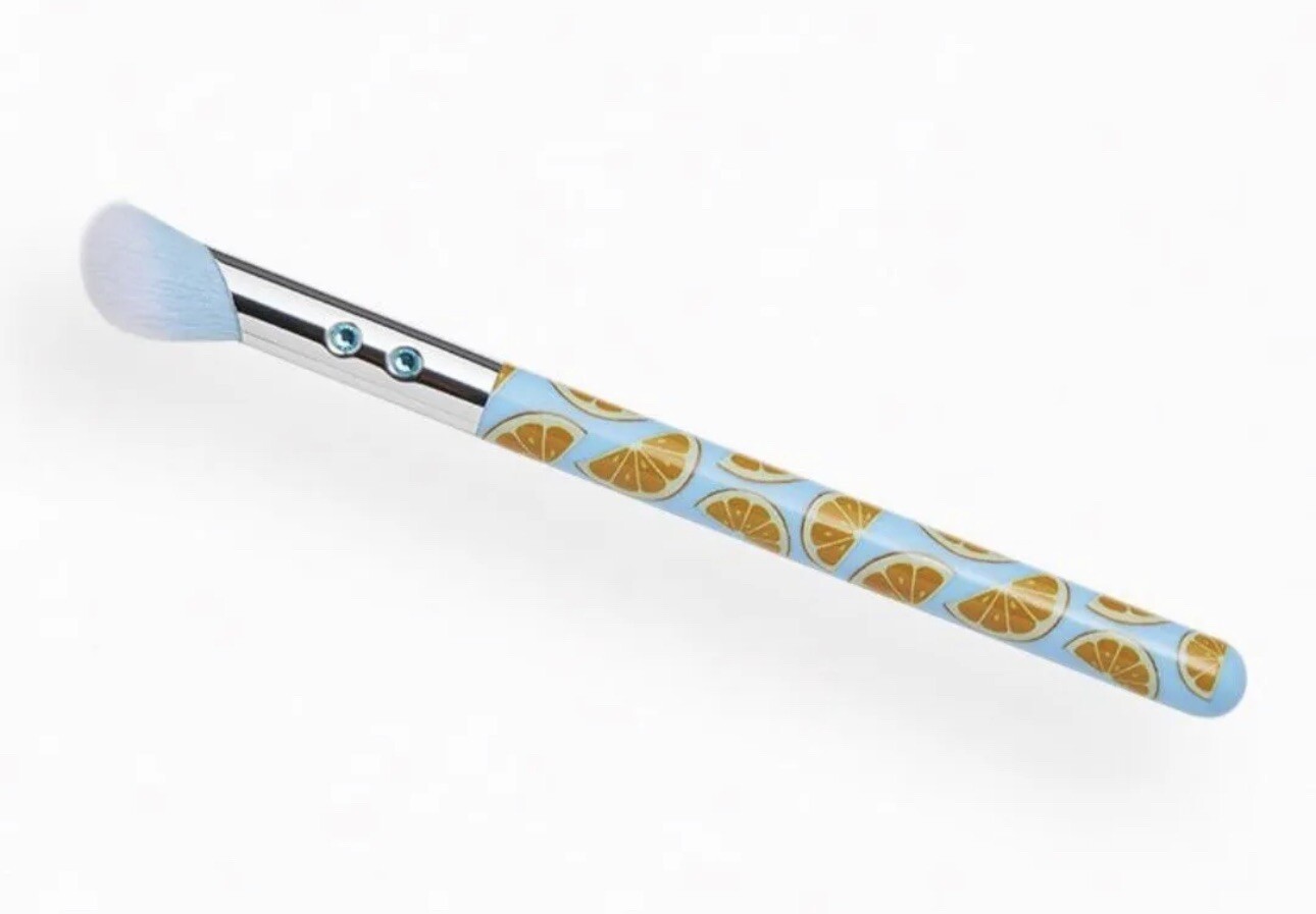NEW~SLMissGlam Orange/Blue Bling Concealer Fluffy Blender Brush~MSRP $23.50