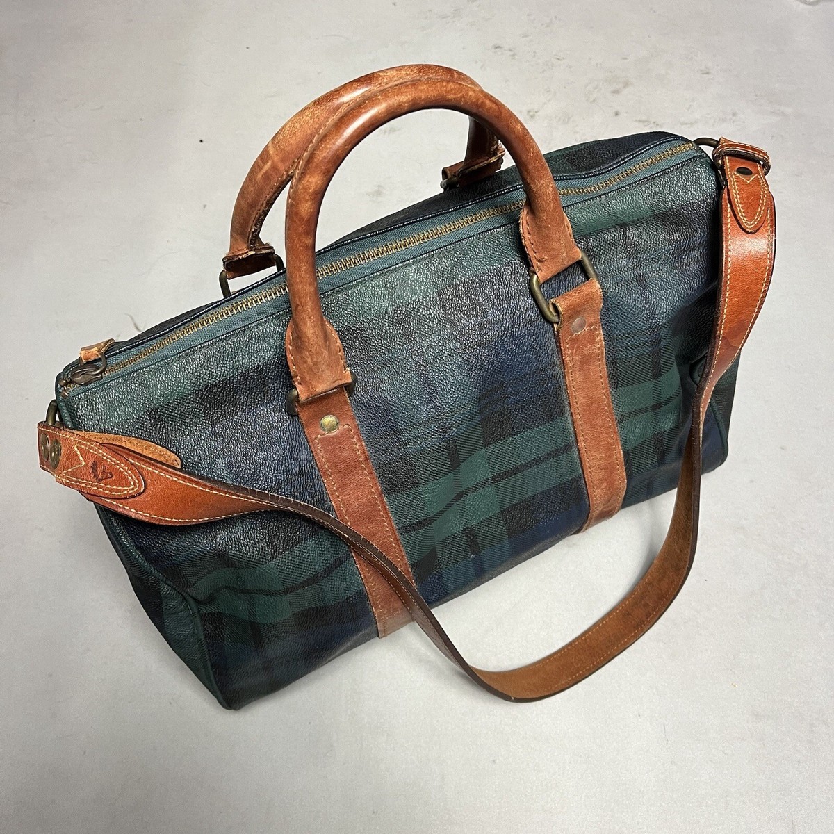 Vtg Polo Ralph Lauren Black Watch Tartan Plaid Large Speedy Vtg Polo Ralph Lauren Black Watch Tartan Plaid Large Speedy