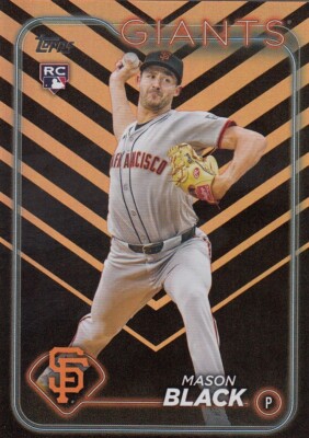 MASON BLACK TOPPS UPDATE ROOKIE HALLOWEEN HOLIDAY FOIL RC GIANTS #US179 2024