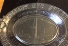 Antique 1876 glass dish / plate Heroes of Bunker Hill centenary liberty   — photo 3