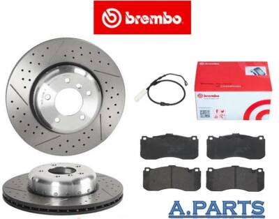 BREMBO BREMSENSATZ Ø 338 GELOCHT GESCHLITZT VORNE MIT WK BMW 1ER 3ER PERFORMANCE