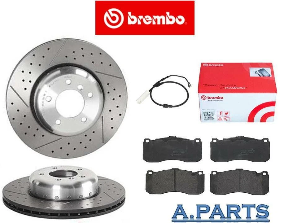 BREMBO BREMSENSATZ Ø 338 GELOCHT GESCHLITZT VORNE MIT WK BMW 1ER 3ER PERFORMANCE - Bild 1 von 1