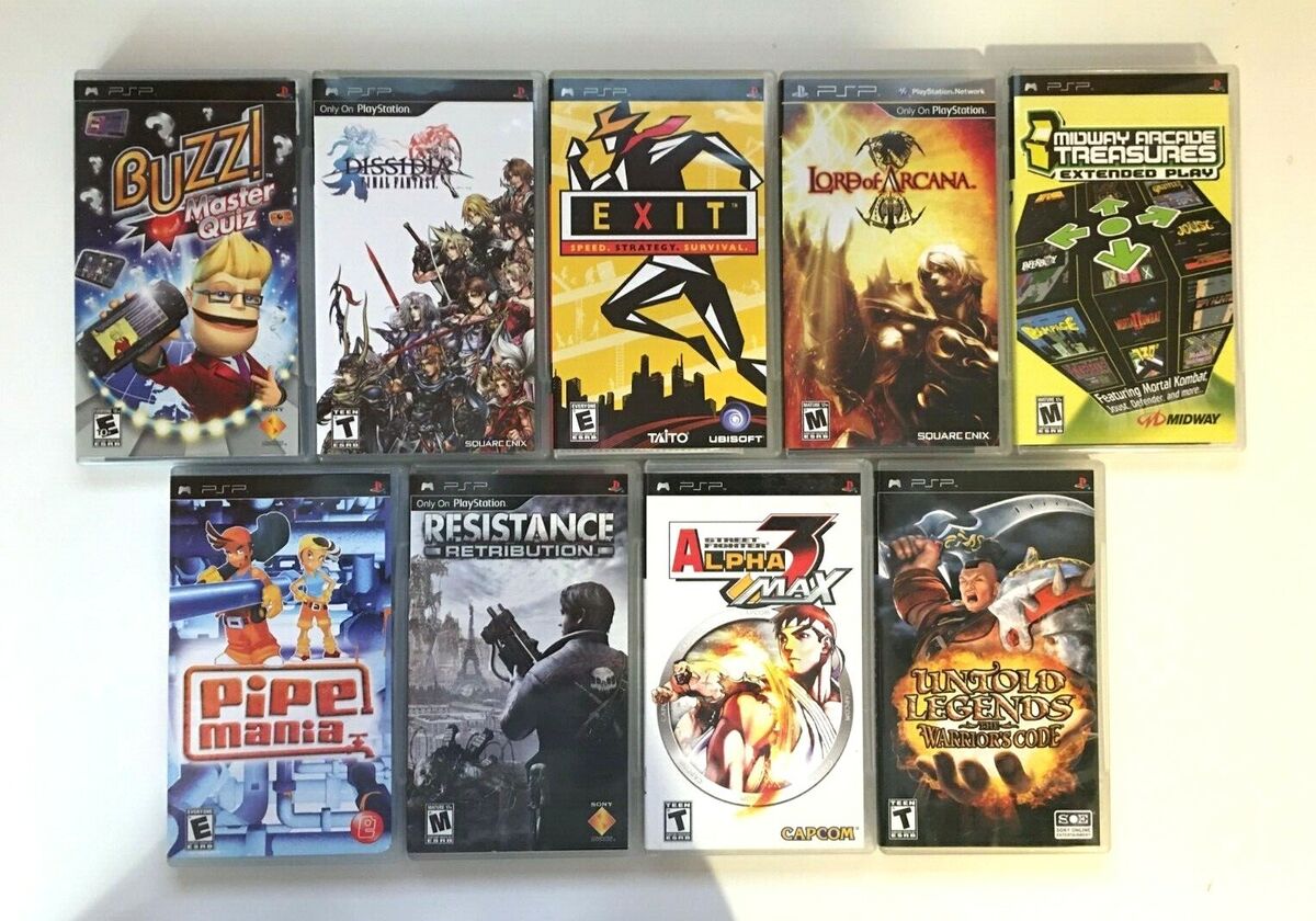 Kit 8 Jogos Originais Completos de Psp