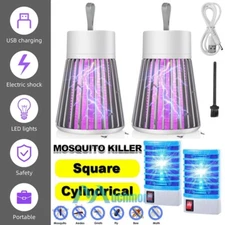 2Pack Quiet Electric Mosquito Killer Lamp Portable LED Light Fly Bug Zapper Lamp