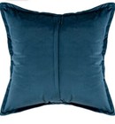 Yangest Blue Decorative Velvet Throw Pillow Cover with Texture Patchwork 19"X19" — photo 3