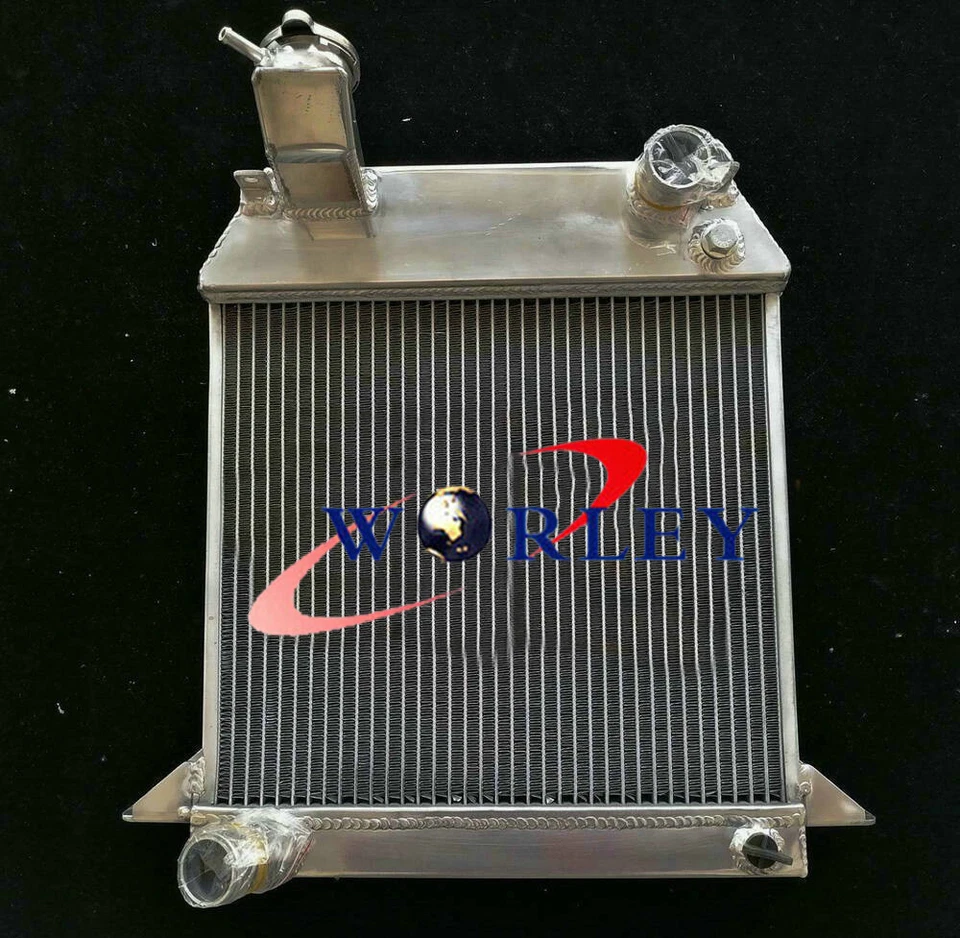 Radiador de aluminio + ventilador + cubierta adecuado para Morgan Plus 4 Four 2,1 L 1954-1968 67 66 65 Foto 4 de 4