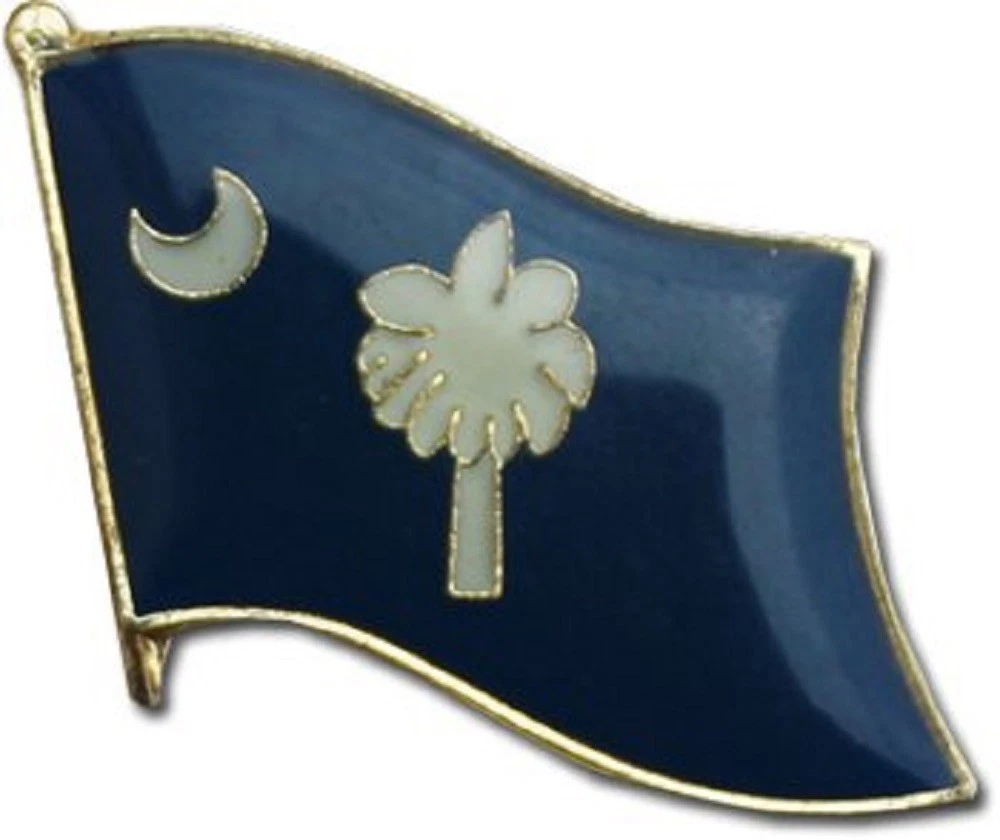 Wholesale Pack of 50 State of South Carolina Flag Bike Hat Cap lapel Pin