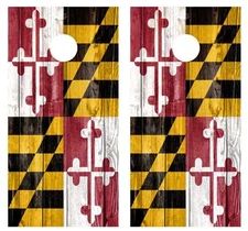 Maryland State Flag Cornhole Board Decal Wraps w/FREE LAMINATION #1547