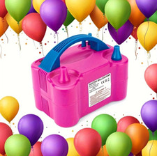 1pc Electric Balloon Pump - Dual Nozzle Automatic Inflator for Party Decor-NEW