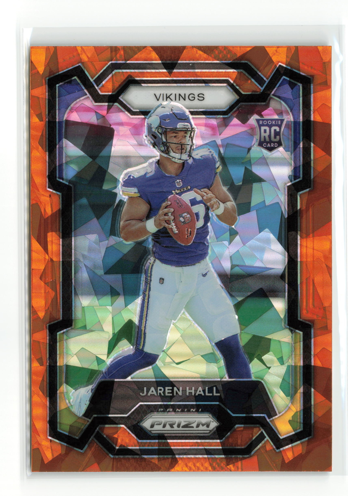JAREN HALL #367 2023 PANINI PRIZM VIKINGS RC ORANGE ICE