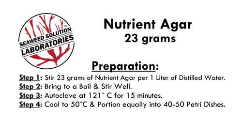 Nutrient Agar 23grams (Dehydrated)- Yields 1 Liter (40-50, 100mm plates) - Picture 2 of 6