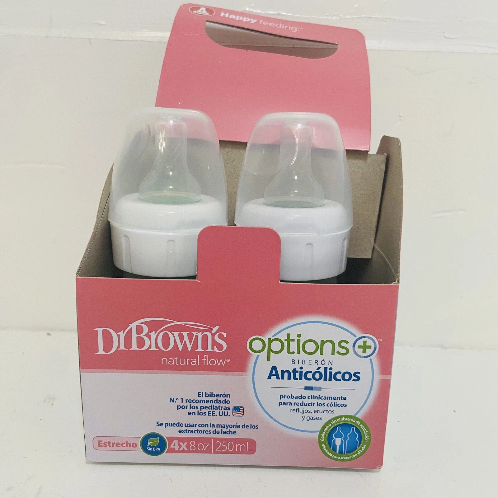 Dr. Brown’s Baby Bottles Natural Flow Anti-Colic Options+ Narrow 8 oz/250 mL