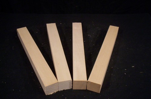 4 Piece Basswood Carving Blanks 1 1 2 X 1 1 2 X 12 Craft Hobby Lumber Ebay