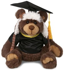 PLUSH GRADUATION - SUPER SOFT PLUSH WITH CLOTHES - BROWN BEAR
